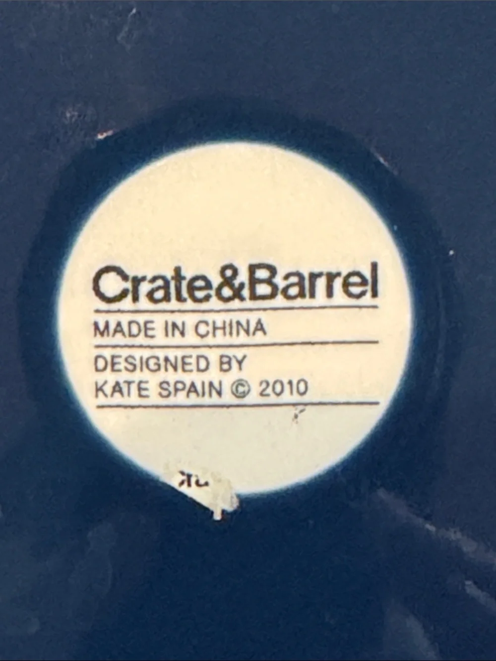 Crate&Barrel Delilah Blue White Salad Dessert Plate 8.5” Kate Spain 2010 Casual